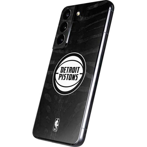 NBA Detroit Pistons Black Animal Print Galaxy S22 Skin