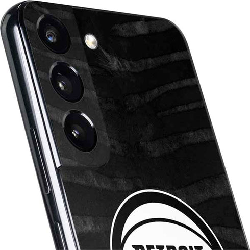 NBA Detroit Pistons Black Animal Print Galaxy S22 Skin