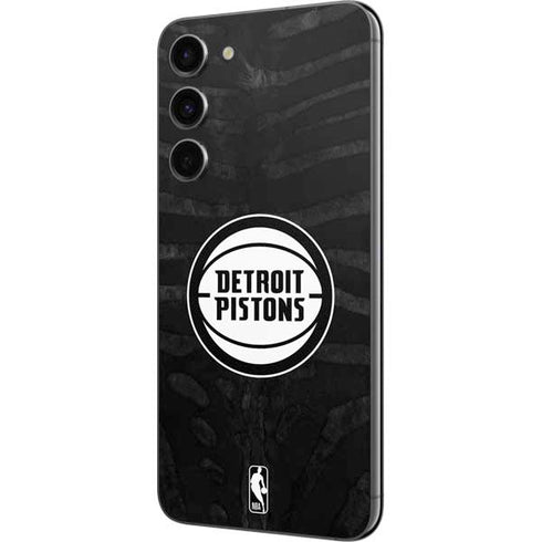 NBA Detroit Pistons Black Animal Print Galaxy S23 Plus Skin