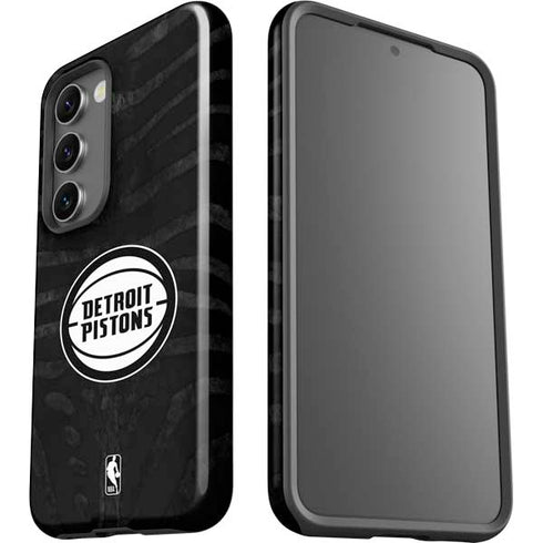 NBA Detroit Pistons Black Animal Print Galaxy S23 Pro Case