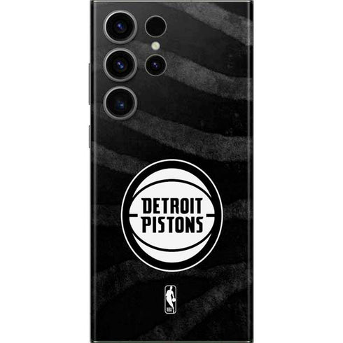 NBA Detroit Pistons Black Animal Print Galaxy S23 Ultra Skin