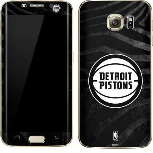NBA Detroit Pistons Black Animal Print Galaxy S7 Edge Skin