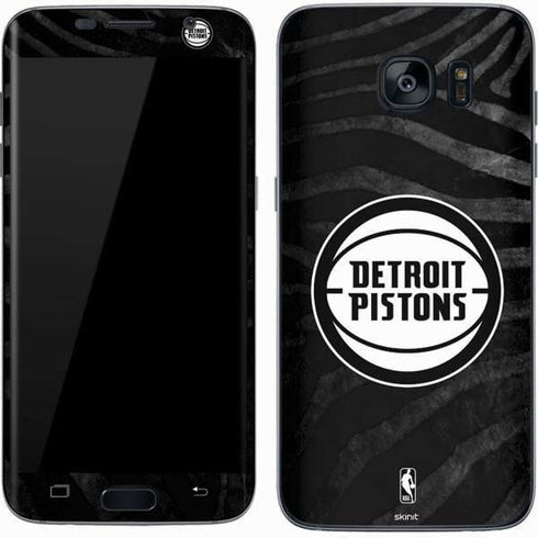 NBA Detroit Pistons Black Animal Print Galaxy S7 Skin