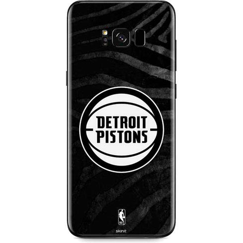 NBA Detroit Pistons Black Animal Print Galaxy S8 Skin