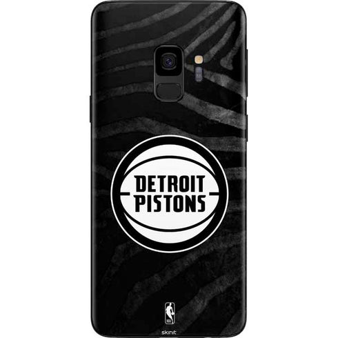 NBA Detroit Pistons Black Animal Print Galaxy S9 Skin