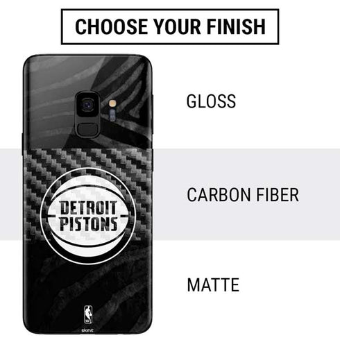 NBA Detroit Pistons Black Animal Print Galaxy S9 Skin