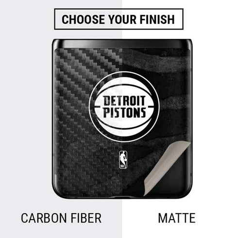 NBA Detroit Pistons Black Animal Print Galaxy Z Flip Skin