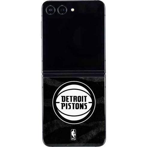 NBA Detroit Pistons Black Animal Print Galaxy Z Flip5 5G Skin