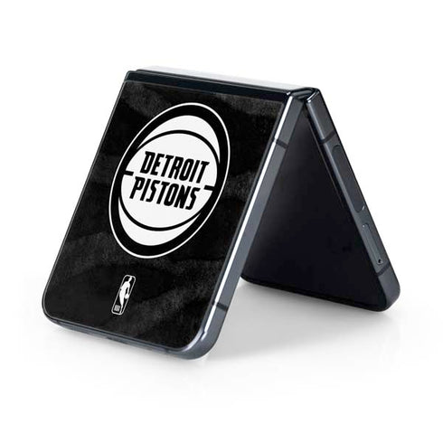 NBA Detroit Pistons Black Animal Print Galaxy Z Flip5 5G Skin
