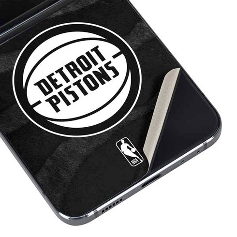 NBA Detroit Pistons Black Animal Print Galaxy Z Flip5 5G Skin