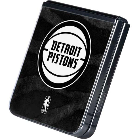 NBA Detroit Pistons Black Animal Print Galaxy Z Flip5 5G Skin