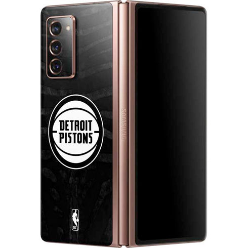 NBA Detroit Pistons Black Animal Print Galaxy Z Fold2 5G Skin