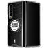 NBA Detroit Pistons Black Animal Print Galaxy Z Fold4 5G Clear Case