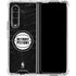 NBA Detroit Pistons Black Animal Print Galaxy Z Fold4 5G Clear Case