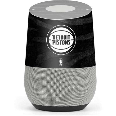 NBA Detroit Pistons Black Animal Print Google Home Skin