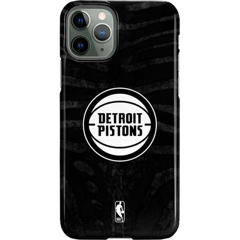 NBA Detroit Pistons Black Animal Print iPhone 11 Pro Lite Case