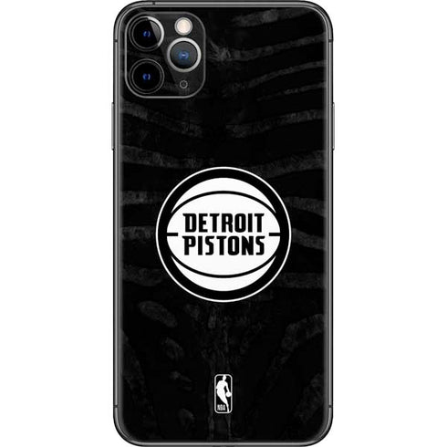 NBA Detroit Pistons Black Animal Print iPhone 11 Pro Max Skin