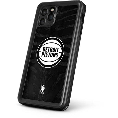 NBA Detroit Pistons Black Animal Print iPhone 11 Pro Max Waterproof Case