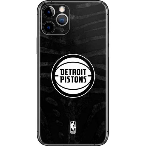NBA Detroit Pistons Black Animal Print iPhone 11 Pro Skin