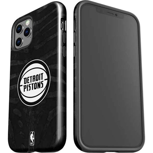NBA Detroit Pistons Black Animal Print iPhone 12 Pro Max Impact Case