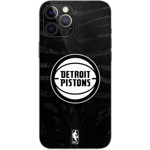 NBA Detroit Pistons Black Animal Print iPhone 12 Pro Max Skin