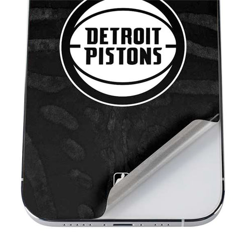 NBA Detroit Pistons Black Animal Print iPhone 12 Pro Skin