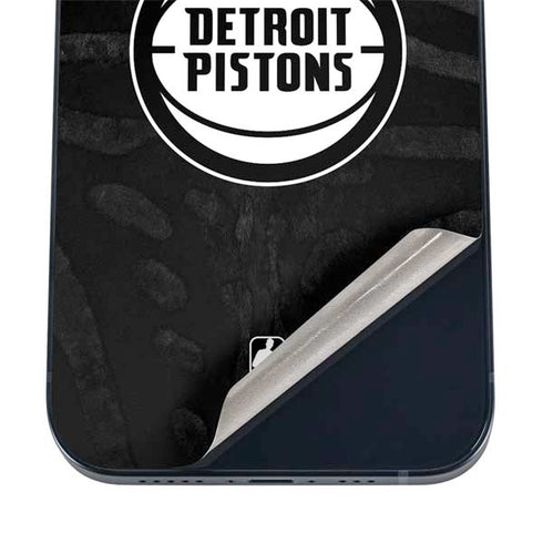NBA Detroit Pistons Black Animal Print iPhone 12 Skin