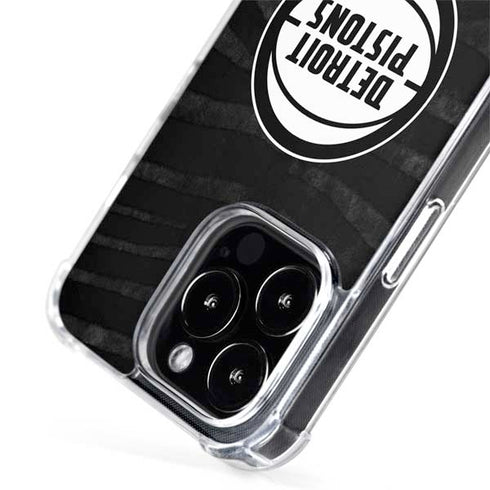 NBA Detroit Pistons Black Animal Print iPhone 13 Pro MagSafe Case