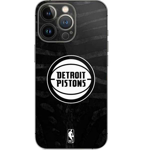 NBA Detroit Pistons Black Animal Print iPhone 13 Pro Skin