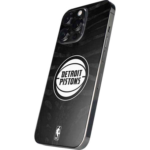 NBA Detroit Pistons Black Animal Print iPhone 14 Pro Max Skin