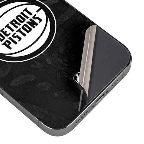 NBA Detroit Pistons Black Animal Print iPhone 14 Pro Max Skin