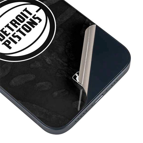 NBA Detroit Pistons Black Animal Print iPhone 14 Skin