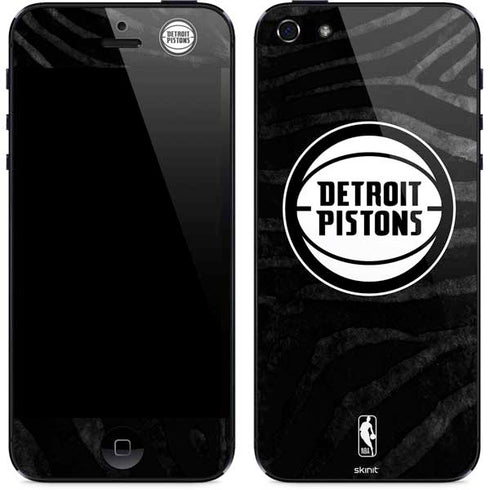 NBA Detroit Pistons Black Animal Print iPhone 5/5s/5SE Skin