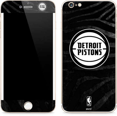 NBA Detroit Pistons Black Animal Print iPhone 6/6s Plus Skin