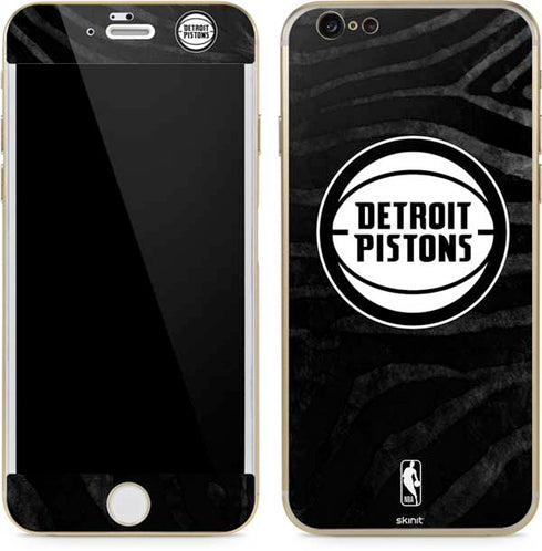 NBA Detroit Pistons Black Animal Print iPhone 6/6s Skin