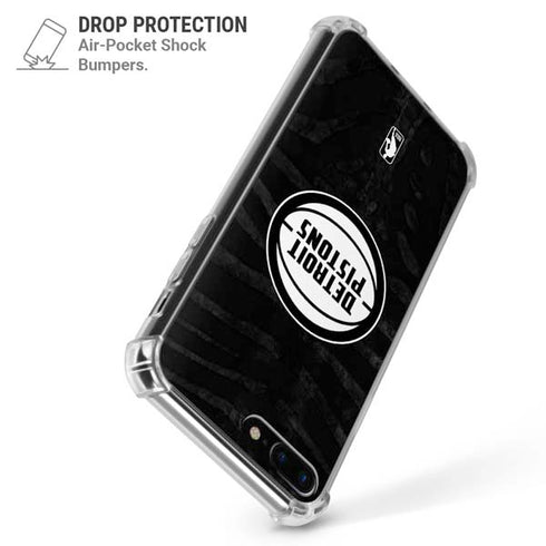 NBA Detroit Pistons Black Animal Print iPhone 7/8 Plus Clear Case