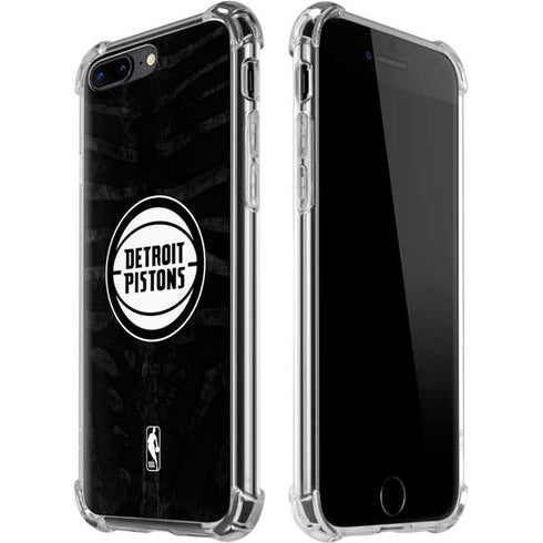 NBA Detroit Pistons Black Animal Print iPhone 7/8 Plus Clear Case