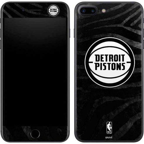 NBA Detroit Pistons Black Animal Print iPhone 7 Plus Skin