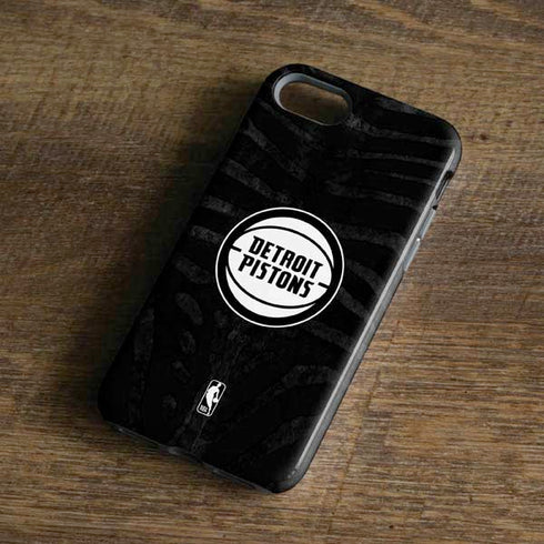 NBA Detroit Pistons Black Animal Print iPhone 7 Pro Case
