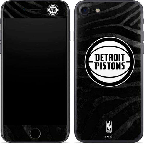 NBA Detroit Pistons Black Animal Print iPhone 7 Skin