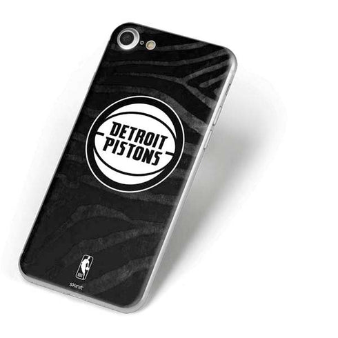 NBA Detroit Pistons Black Animal Print iPhone 8 Skin