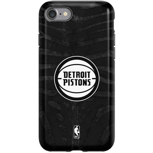 NBA Detroit Pistons Black Animal Print iPhone SE (2nd & 3rd Gen) Pro Case