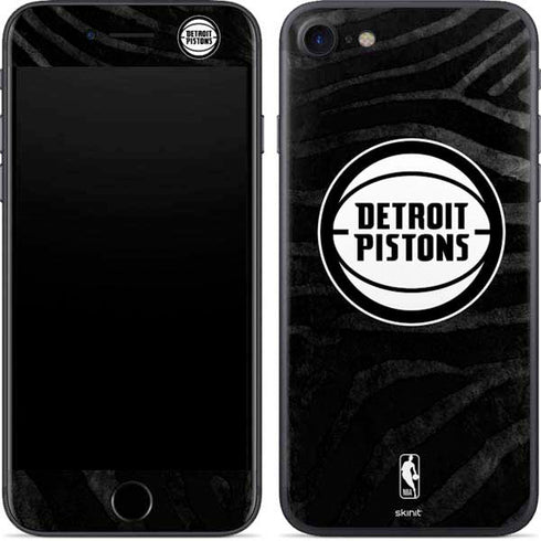 NBA Detroit Pistons Black Animal Print iPhone SE (2nd & 3rd Gen) Skin