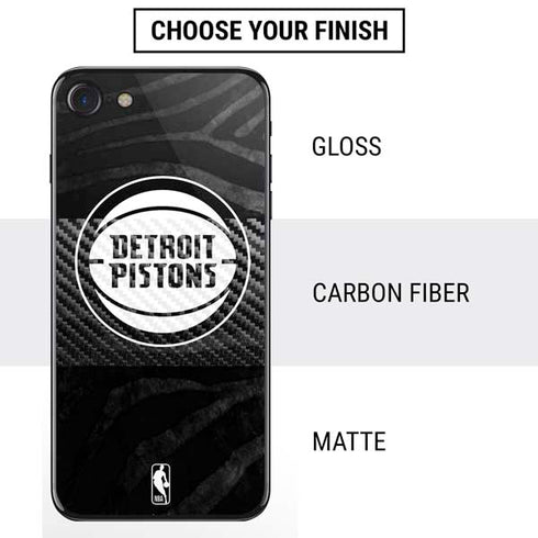 NBA Detroit Pistons Black Animal Print iPhone SE (2nd & 3rd Gen) Skin