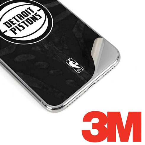 NBA Detroit Pistons Black Animal Print iPhone XR Skin