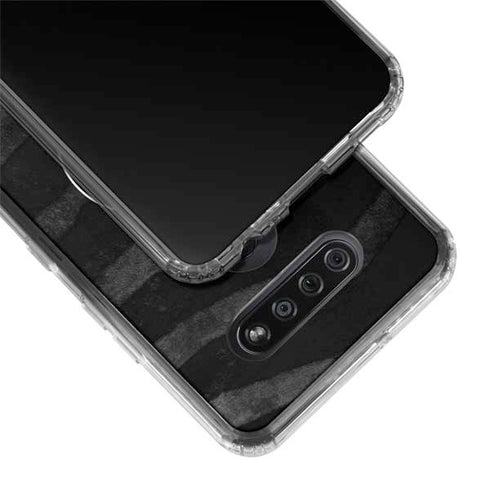 NBA Detroit Pistons Black Animal Print LG K51/Q51 Clear Case