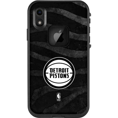 NBA Detroit Pistons Black Animal Print LifeProof Fre iPhone Skin