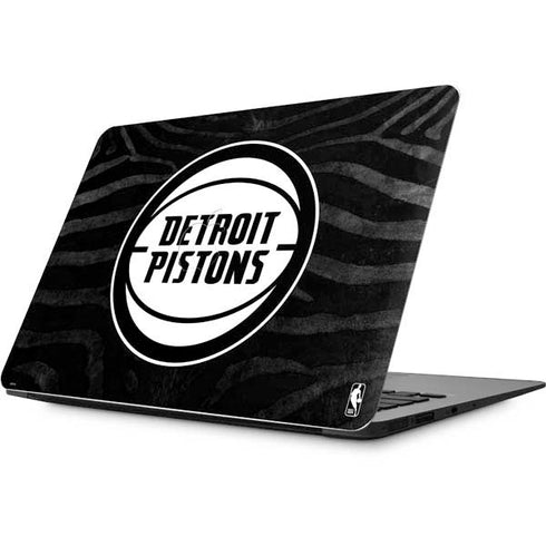 NBA Detroit Pistons Black Animal Print Apple MacBook Skin