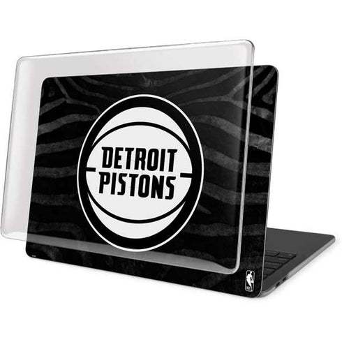 NBA Detroit Pistons Black Animal Print MacBook Pro 15in (2016-19) Case plus Skin