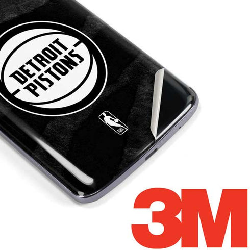 NBA Detroit Pistons Black Animal Print Moto E5 Plus Skin